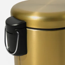 Lixeira Inox Redonda com Pedal 12 Litros (Ouro Fosca) Produto Lixeira Inox Redonda com Pedal 12 Litros (Ouro Fosca)