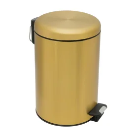 Lixeira Inox Redonda com Pedal 12 Litros (Ouro Fosca) Produto Lixeira Inox Redonda com Pedal 12 Litros (Ouro Fosca)