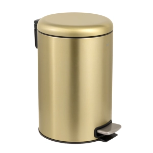 Lixeira Redonda com Pedal 12 Litros (Ouro Fosca) - Outlet