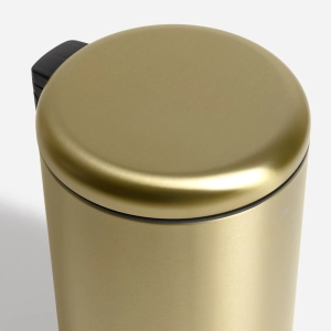 Lixeira Redonda com Pedal 12 Litros (Ouro Fosca) - Outlet