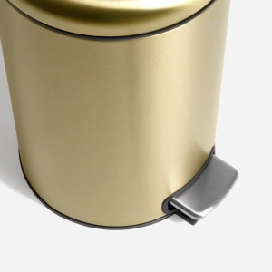 Lixeira Redonda com Pedal 12 Litros (Ouro Fosca) - Outlet