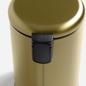 Lixeira Redonda com Pedal 12 Litros (Ouro Fosca) - Outlet