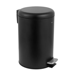 Produto Lixeira Redonda com Pedal 12 Litros (Preta Fosca)
