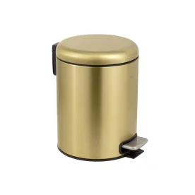 Lixeira Redonda com Pedal 5 Litros (Dourada Fosca) - Outlet Produto Lixeira Redonda com Pedal 5 Litros (Dourada Fosca) - Outlet