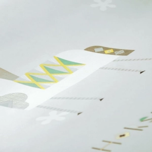 Papel de Parede infantil Azul Lavável 10x0,53 m (Bambini Tre)