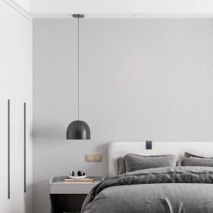 Papel de Parede Metalizado Branco Lav&aacute;vel 10,00 x 0,53 m (Terrazzo Due)