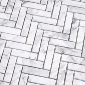 Pastilhas de Pedra Espinha de Peixe 29x25 cm (Mármore Carrara)