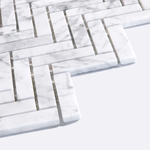 Pastilhas de Pedra Espinha de Peixe 29x25 cm (Mármore Carrara)