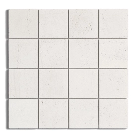 Pastilhas de Pedra Quadrada (M&aacute;rmore Travertino)