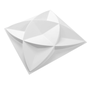 Placa 3D Mini Amsterdam Auto Adesivo 25x25 cm (Branco)