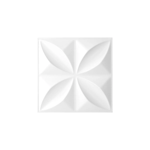 Placa 3D Mini Paris Auto Adesivo 25x25 cm (Branco)