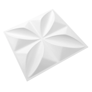 Placa 3D Mini Paris Auto Adesivo 25x25 cm (Branco)