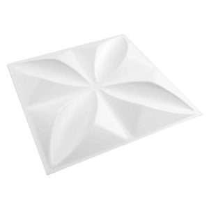 Placa 3D Mini Paris Auto Adesivo 25x25 cm (Branco)