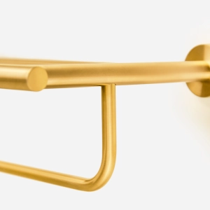 Porta Toalhas de Hotel com Prateleira Inox (Tarsila Dourado Fosco)