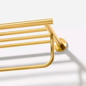 Porta Toalhas de Hotel com Prateleira Inox (Tarsila Dourado Fosco)