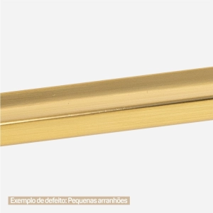 Puxador para M&oacute;vel Al&ccedil;a Sobrepor 224 mm Zamac (Cartago Dourado Fosco) - Outlet