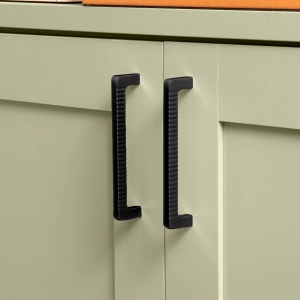 Puxador para Móvel Alça Sobrepor 128 mm Zamac (Petra Preto Fosco)