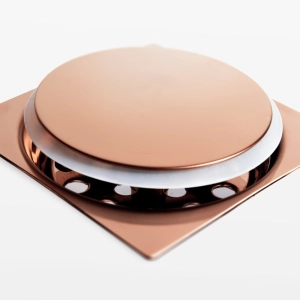 Ralo Click Inteligente de Banheiro 10x10 cm (Inox Ros&eacute; Gold)