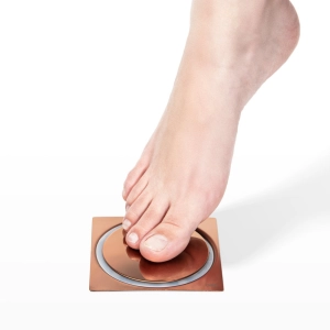 Ralo Click Inteligente de Banheiro 10x10 cm (Inox Ros&eacute; Gold)