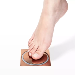 Ralo Click Inteligente de Banheiro 10x10 cm (Inox Ros&eacute; Gold) - Outlet