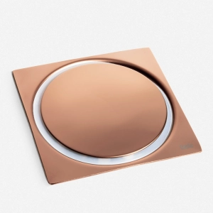 Ralo Click Inteligente de Banheiro 10x10 cm (Inox Ros&eacute; Gold)