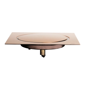 Ralo Click Inteligente de Banheiro 15x15 cm (Inox Ros&eacute; Gold)