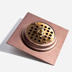 Ralo Click Inteligente de Banheiro 15x15 cm (Inox Ros&eacute; Gold) - Outlet