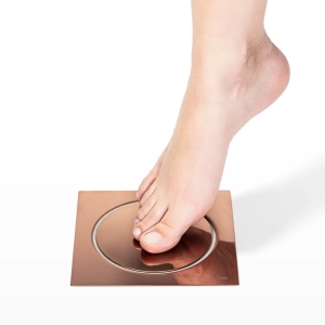 Ralo Click Inteligente de Banheiro 15x15 cm (Inox Ros&eacute; Gold) - Outlet