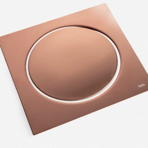 Ralo Click Inteligente de Banheiro 15x15 cm (Inox Ros&eacute; Gold)