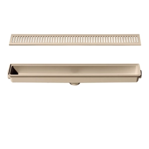 Ralo Linear Sequencial com Grelha 7x52 cm (Bege)