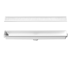 Ralo Linear Sequencial com Grelha 7x52 cm (Branco)