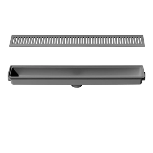 Ralo Linear Sequencial com Grelha 7x52 cm (Cinza)