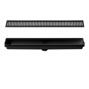 Ralo Linear Sequencial com Grelha 7x52 cm (Preto)
