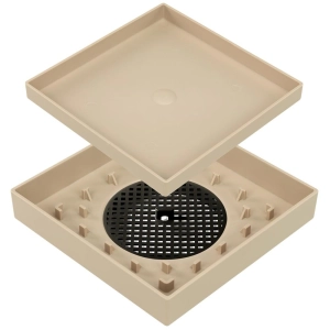 Ralo Oculto Invis&iacute;vel com Encaixe Universal (Bege)