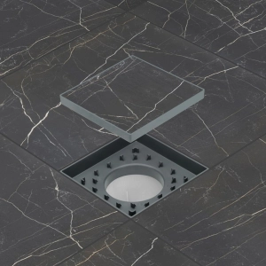 Ralo Oculto Invis&iacute;vel com Encaixe Universal (Cinza)