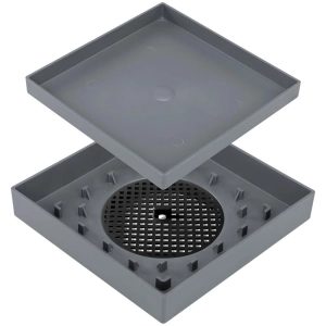 Ralo Oculto Invis&iacute;vel com Encaixe Universal (Cinza)