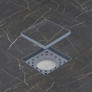 Ralo Oculto Invisível com Encaixe Universal (Platina)