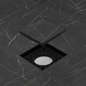 Ralo Oculto Invisível com Encaixe Universal (Preto)