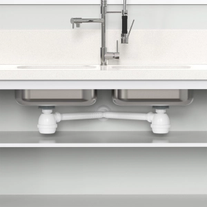 Sif&atilde;o Extens&iacute;vel Universal com Copo Duplo (Blukit Branco)