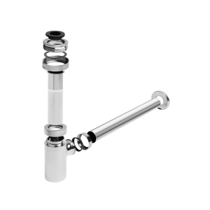 Sif&atilde;o Met&aacute;lico com Copo para Banheiro (Line Cromado)