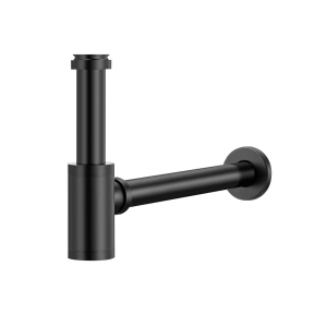 Sif&Atilde;&pound;o Met&Atilde;&iexcl;lico com Copo para Banheiro (Line Preto Fosco)