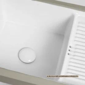 Tanque Louça de Embutir 50 cm com Esfregadeira (Sevilha Branco) Produto Tanque Louça de Embutir 50 cm com Esfregadeira (Sevilha Branco)