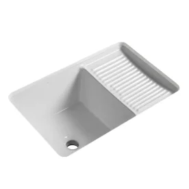Tanque Louça de Embutir 50 cm com Esfregadeira (Sevilha Branco) Produto Tanque Louça de Embutir 50 cm com Esfregadeira (Sevilha Branco)