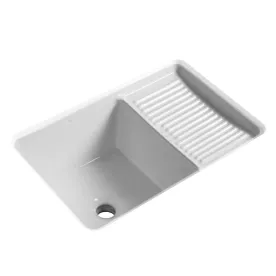 Tanque Louça de Embutir 57 cm com Esfregadeira (Sevilha Branco) Produto Tanque Louça de Embutir 57 cm com Esfregadeira (Sevilha Branco)