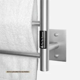 Toalheiro Térmico Inox 6 Barras Redondo (Foster Escovado) Produto Toalheiro Térmico Inox 6 Barras Redondo (Foster Escovado)