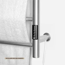 Toalheiro Térmico Inox 6 Barras Redondo (Foster Escovado) Produto Toalheiro Térmico Inox 6 Barras Redondo (Foster Escovado)