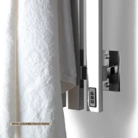 Toalheiro Térmico Inox Vertical Quadrado (Torres Cromado) Produto Toalheiro Térmico Inox Vertical Quadrado (Torres Cromado)