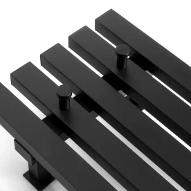Toalheiro Térmico Inox Vertical Quadrado (Torres Preto Fosco) Produto Toalheiro Térmico Inox Vertical Quadrado (Torres Preto Fosco)
