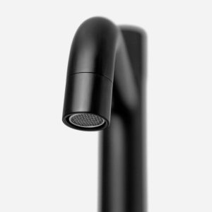 Torneira Alta de &Aacute;gua Fria para Banheiro (Murat Preta Fosca)