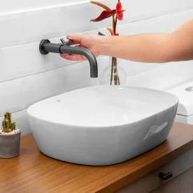 Torneira de Parede para Banheiro Inox (Alva Grafite Fosca) Produto Torneira de Parede para Banheiro Inox (Alva Grafite Fosca)